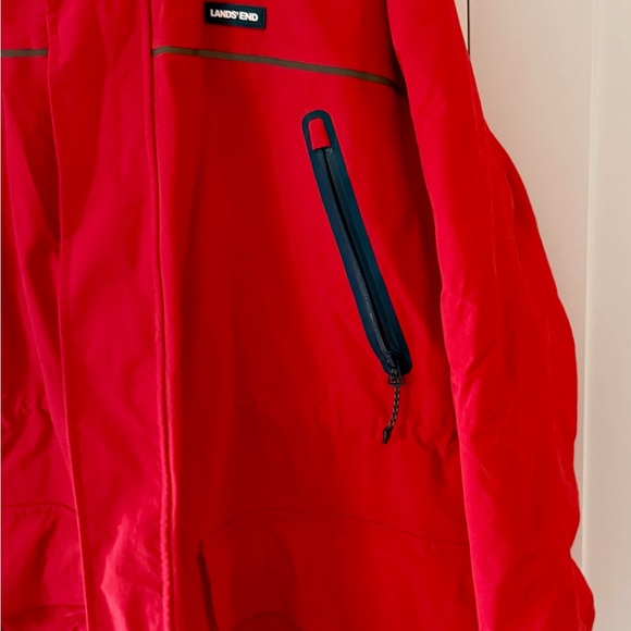 Lands' End Men’s Squall Waterproof Insulated Parka – Red xxl - Picture 3 of 11